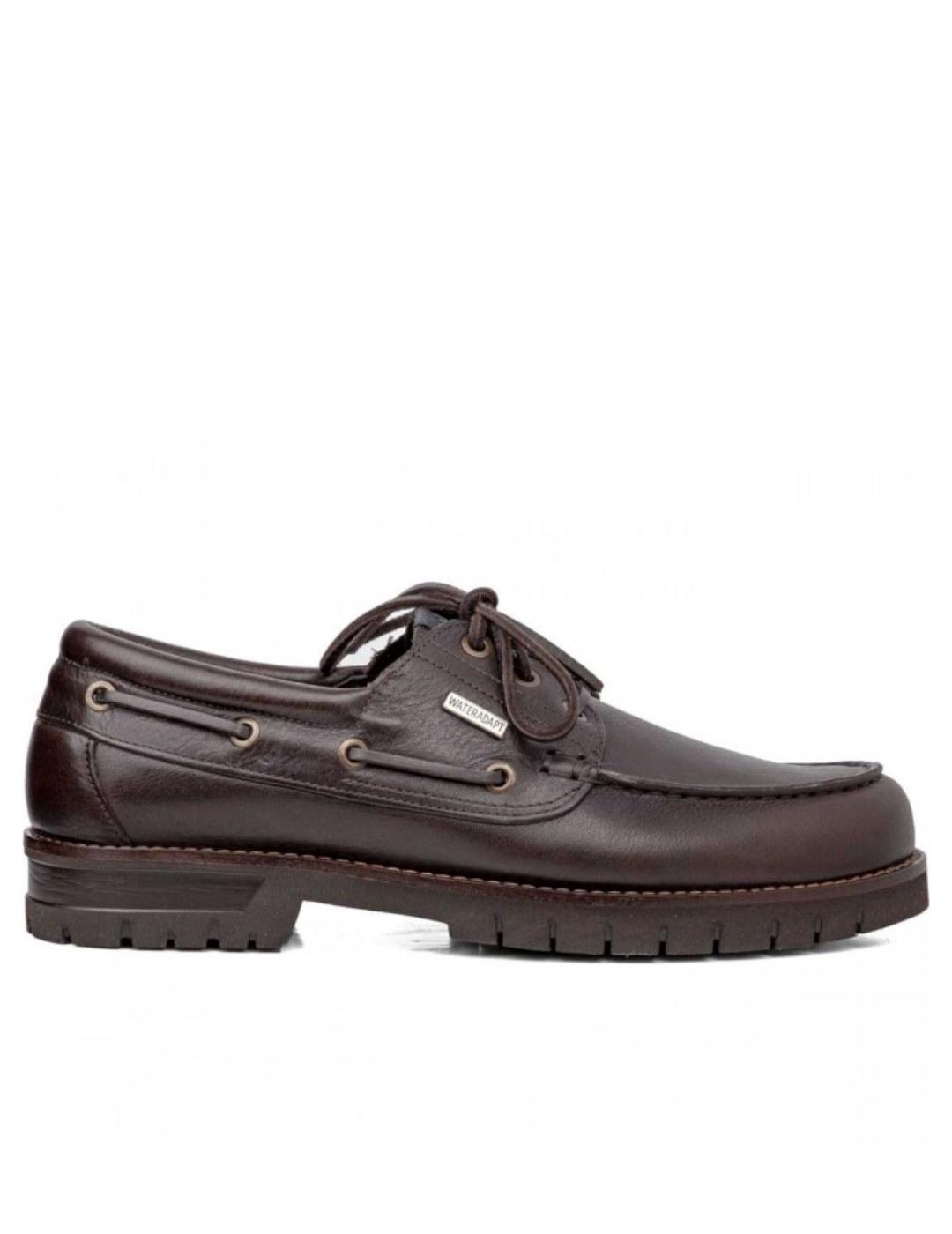 Nautico Callaghan en piel marron impermeables