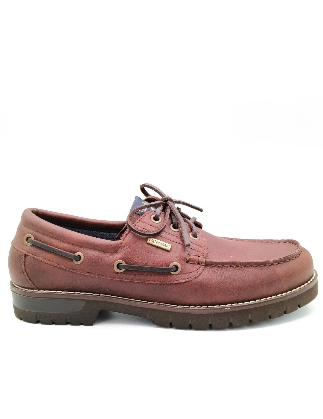 Nautico Callaghan en piel marron impermeables