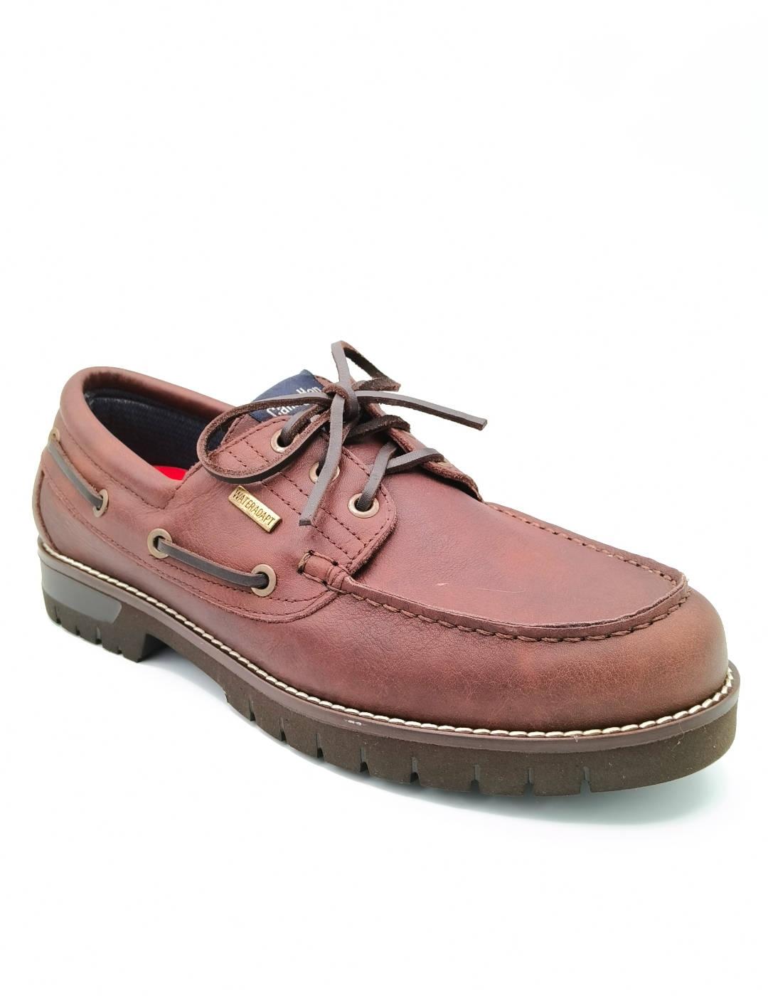 Nautico Callaghan en piel marron impermeables