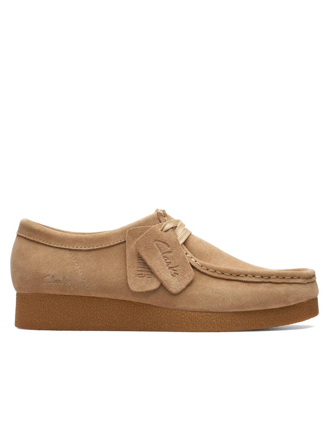 Zapato Clarks Wallabee evo dark sand mujer