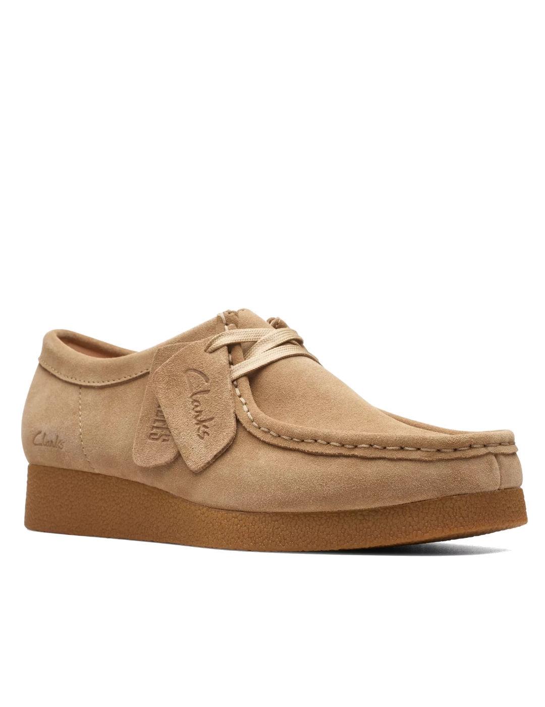 Zapato Clarks Wallabee evo dark sand mujer