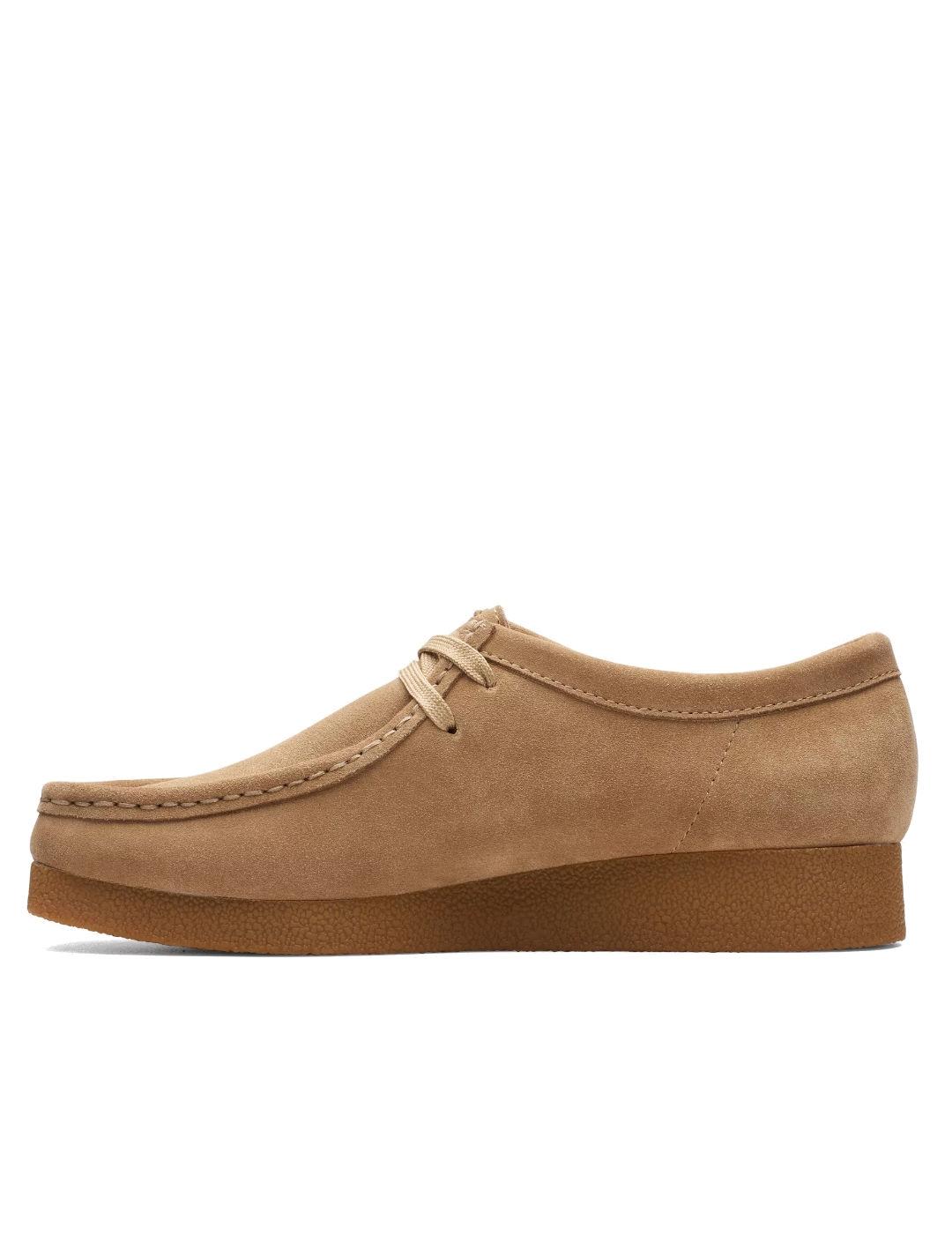 Zapato Clarks Wallabee evo dark sand mujer