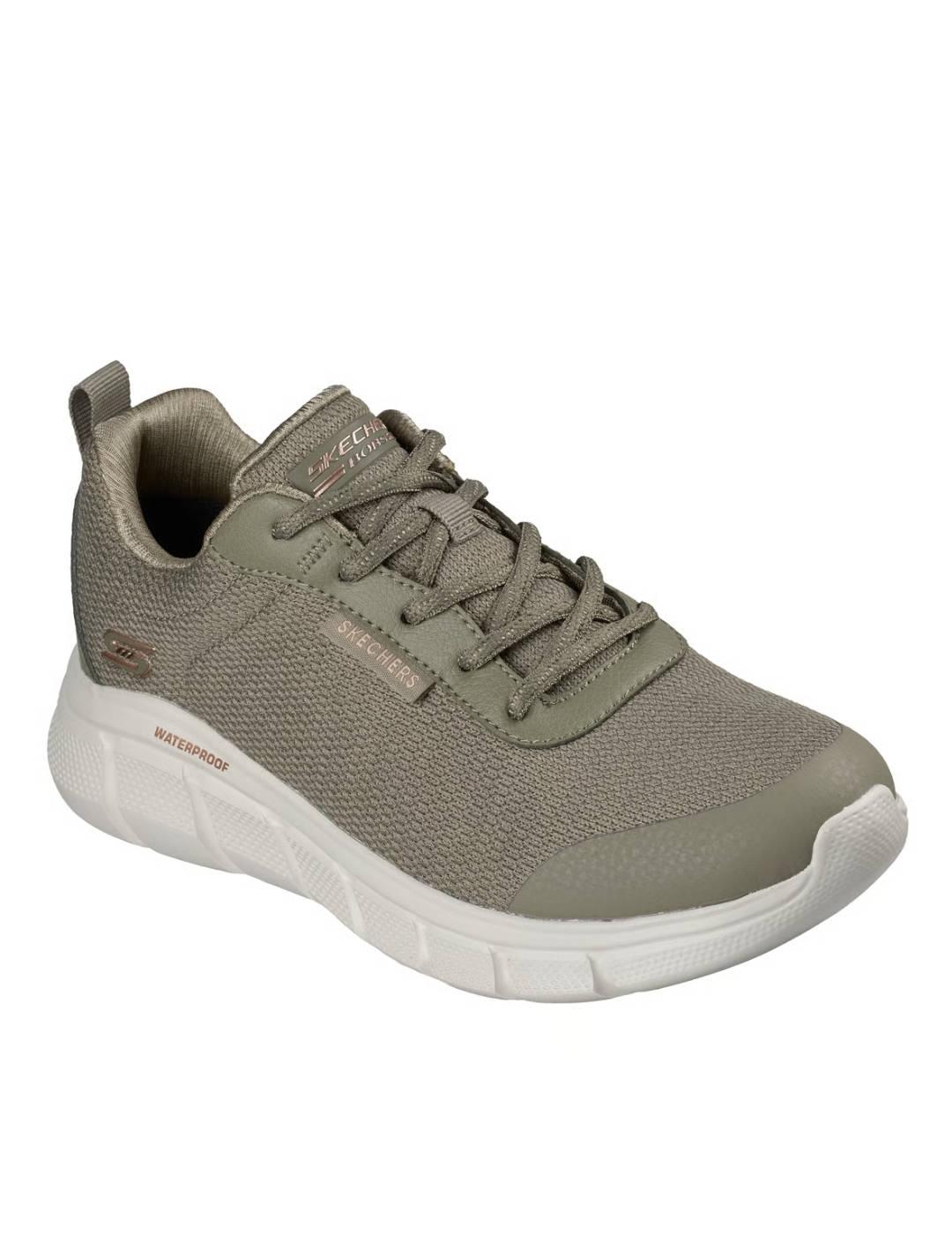 Deportiva Skechers waterproof bobs verde oliva 
