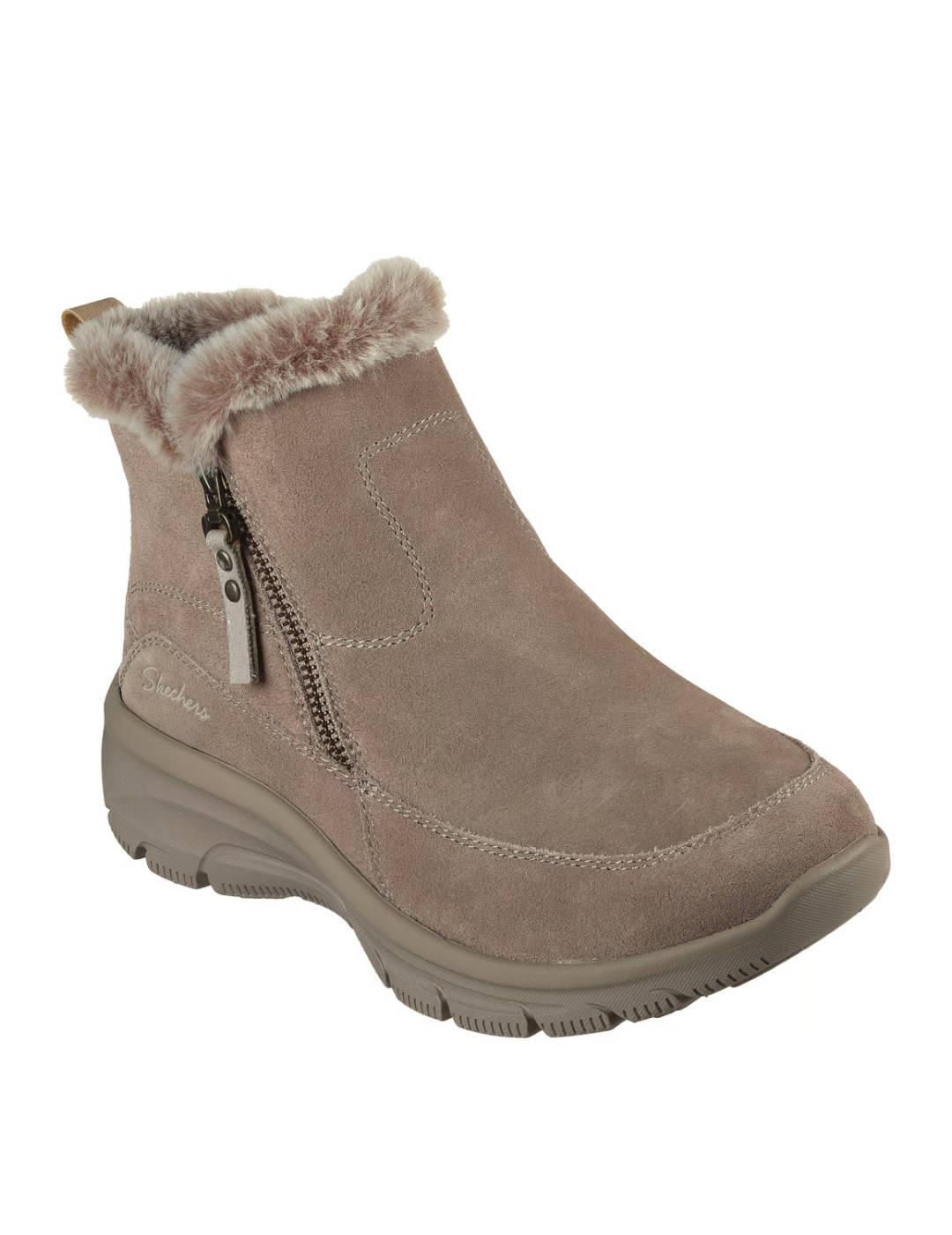 Botines Skechers taupe 167862 con pelo