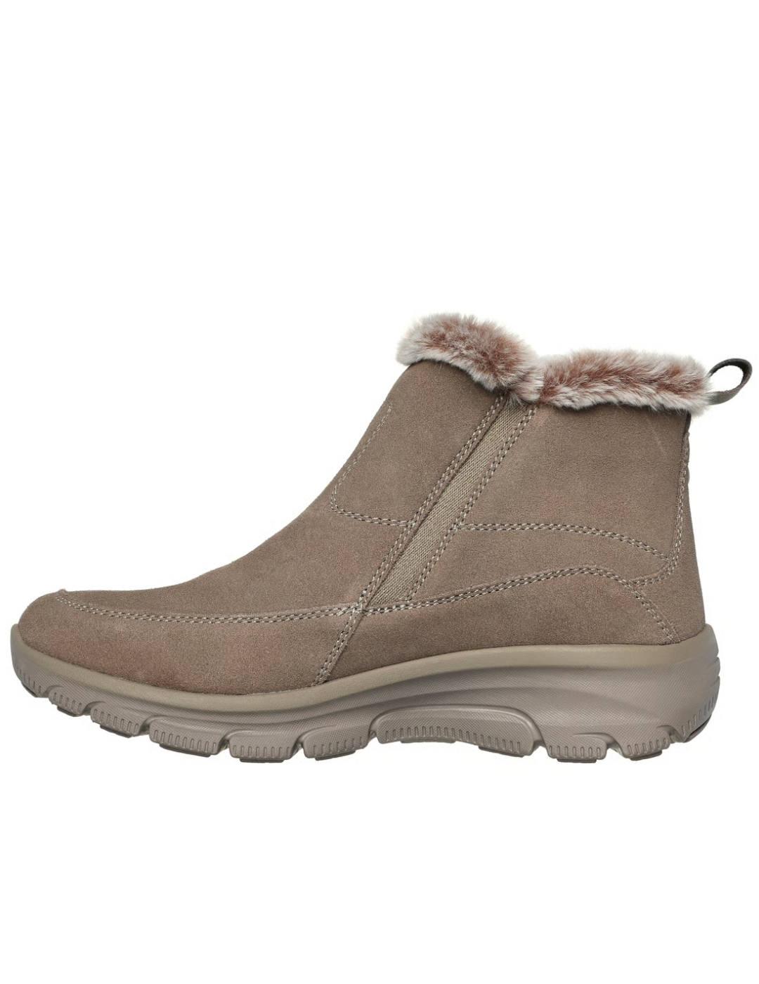 Botines Skechers taupe 167862 con pelo